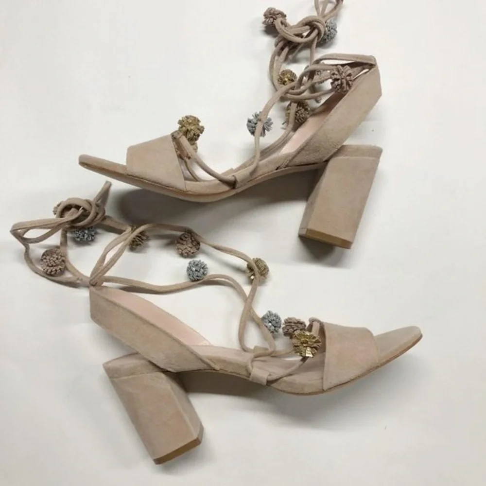 Loeffler Randall Bea Suede Ankle Wrap Sandal 11